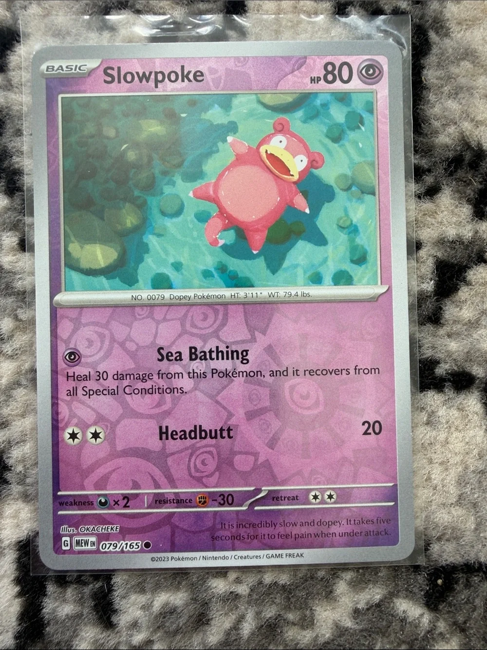 Pokemon Pink & Blue Slowpoke Slowbro Slowking Trading Card Lot